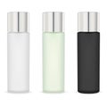 Cosmetic moisturizer bottles pack. Black, white