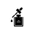 Cosmetic oils for facial skin color line icon. Pictogram for web page