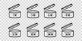 Cosmetic open month life. Expiration period symbols collection. Best before date PAO vector icons