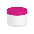 Cosmetic packaging, cream, powder or gel jar with cap, Royalty Free Stock Photo