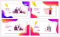 Cosmetic Perfumery Production Landing Page Template Set. Tiny Characters Create new Recipe Distilling Liquid