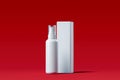 Cosmetic plastic spray for liquid. Beauty product package. 3d rendering.