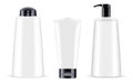 Cosmetic product bottle white. Cream tube vector Royalty Free Stock Photo