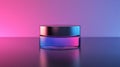 Cosmetic Product Display Under Neon Lighting Royalty Free Stock Photo