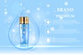 Cosmetic products ad. Vector 3d illustration. Skin care bottle template design. Face and body make up cream and lotion