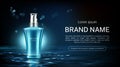 Cosmetic pump bottle mockup banner beauty product