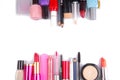 Cosmetic set isoalted frame border Royalty Free Stock Photo