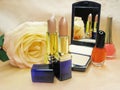 Cosmetic set for makeup Royalty Free Stock Photo