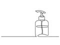 Cosmetic shampoo bottle Continuous one line draw