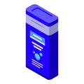 Cosmetic shave cream icon isometric vector. Blade face