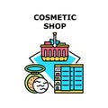 Cosmetic Shop Vector Concept Color Illustration Royalty Free Stock Photo