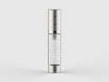 Cosmetic and skin care airless dispenser with clear liquid gel or serum