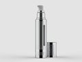 Cosmetic and skin care airless dispenser on white background