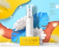 Cosmetic spray ads Royalty Free Stock Photo
