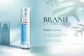 Cosmetic spray bottle ads Royalty Free Stock Photo