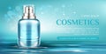 Cosmetic spray bottle mockup banner beauty product