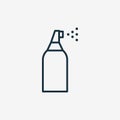 Cosmetic Spray Line Icon. Aerosol for Beauty Product Linear Pictogram. Bottle with Pump for Body, Hair and Face Icon