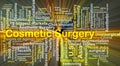 Cosmetic surgery background concept glowing