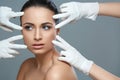 Cosmetic surgery. Beautiful Woman before Plastic Operation. Beau Royalty Free Stock Photo