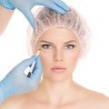 Cosmetic surgery woman Royalty Free Stock Photo
