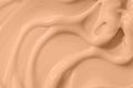 Cosmetic tonal moisturizer, bb cream swatch sample. Beige nude liquid foundation texture, concealer smear smudge drop