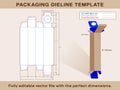 Cosmetic Tube Box Thin Dieline Template Royalty Free Stock Photo