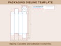 Cosmetic Tube Box Thin Dieline Template Royalty Free Stock Photo