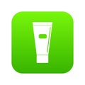 Cosmetic tube of cream or gel icon digital green Royalty Free Stock Photo