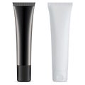 Cosmetic tube. Eye cream package 3d mockup, grey Royalty Free Stock Photo