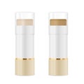 Cosmetic tubes with concealers. Gold and white colors