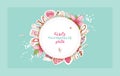 Cosmetic vector beauty make up cosmetology lipstick sticker for beautiful woman makeup perfume backdrop illustration