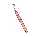 Cosmetical needle cartoon color icon