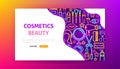 Cosmetics Beauty Neon Landing Page