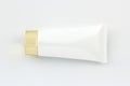 Cosmetics bottle, White Blank packaging tube. Royalty Free Stock Photo