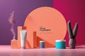 cosmetics branding mockup template, 3 d illustrationcosmetics branding mockup template, 3 d