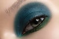 Cosmetics, close-up eye make-up. Fashion eyeshadow Royalty Free Stock Photo