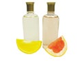 Cosmetics colognes with citrus extracts Royalty Free Stock Photo