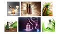 Cosmetics Creative Promotional Posters Set Vector Illustration