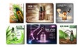 Cosmetics Creative Promotional Posters Set Vector