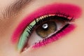 Cosmetics, eyeshadows. Macro fashion eye make-up Royalty Free Stock Photo