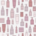 Cosmetics and medical packaging seamless pattern