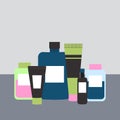 Cosmetics and Medicine Bottles. Vector Illustration