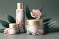 Cosmetics mockup minimal product trendy chic design background