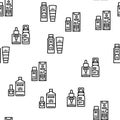 Cosmetics Package Beauty Product Vector Seamless Pattern Royalty Free Stock Photo