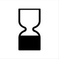 Cosmetics products Best Before End Of Date BBE symbol. Black hourglass icon.