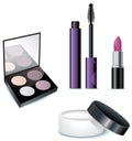 Cosmetics products isolated on a white