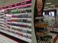 Cosmetics on shelves for sale Royalty Free Stock Photo