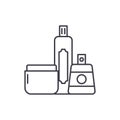 Cosmetics shop line icon concept. Cosmetics shop vector linear illustration, symbol, sign Royalty Free Stock Photo