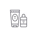 Cosmetics shop linear icon concept. Cosmetics shop line vector sign, symbol, illustration. Royalty Free Stock Photo