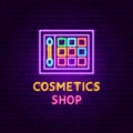 Cosmetics Shop Neon Label